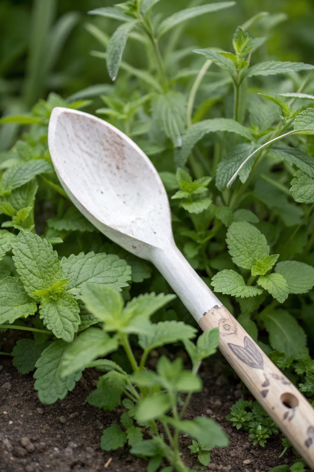 Embrace sustainability with beautifully crafted wooden spoon plant markers.