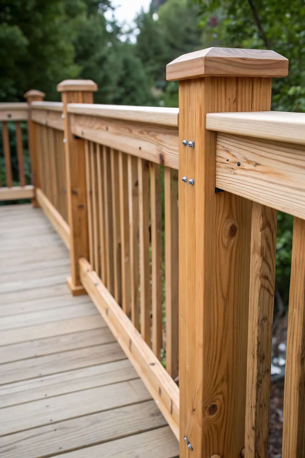 Craft Your Own Path: Elevate your deck with a custom 2x4 railing.
