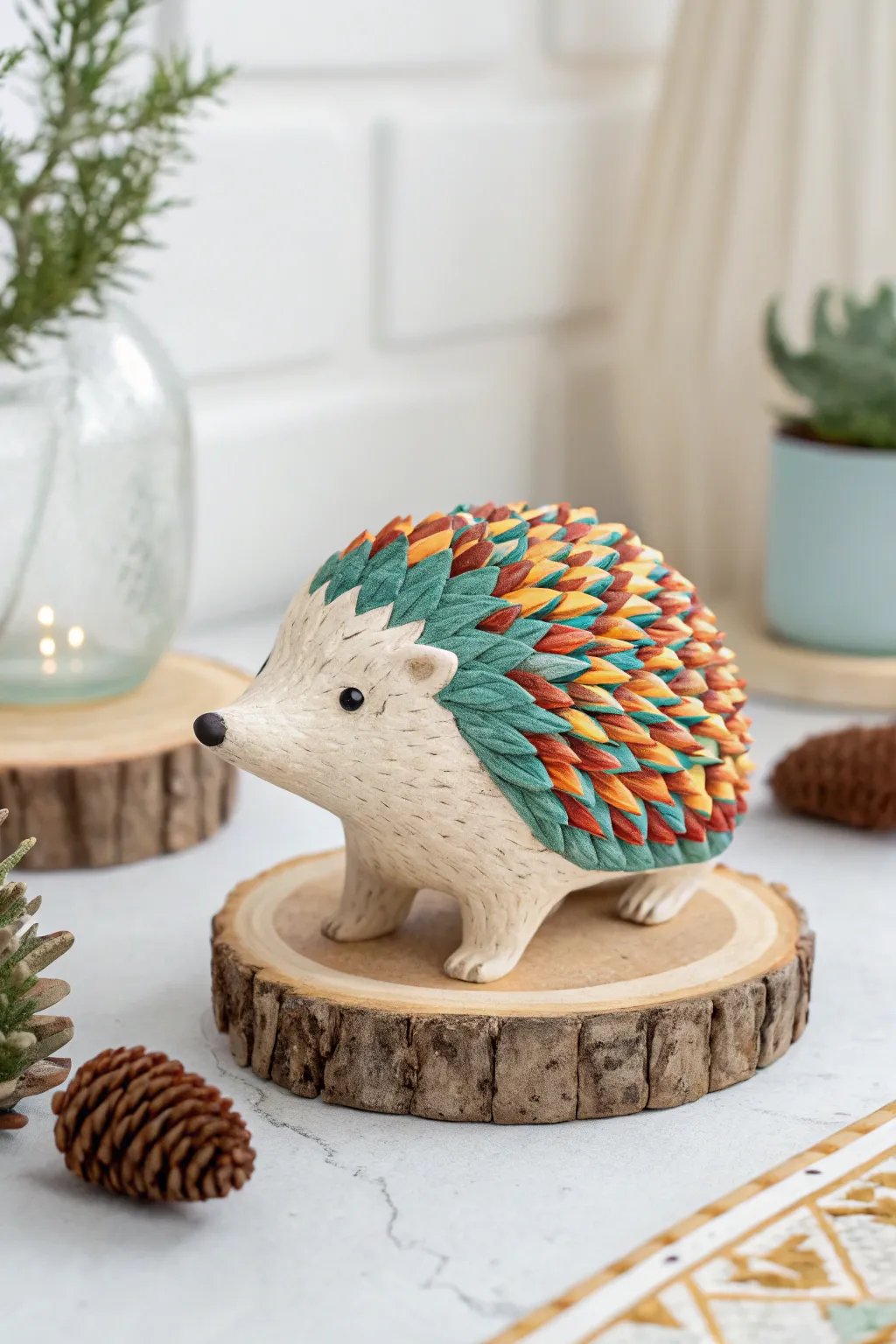Add a touch of whimsy to your desk with this charming 3D-printed hedgehog!