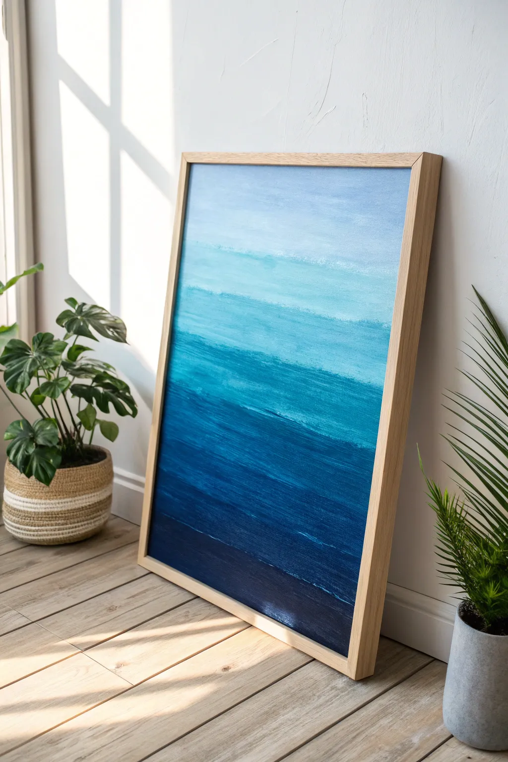 Discover the magic of blue gradients—elevate your space with simplicity and depth.