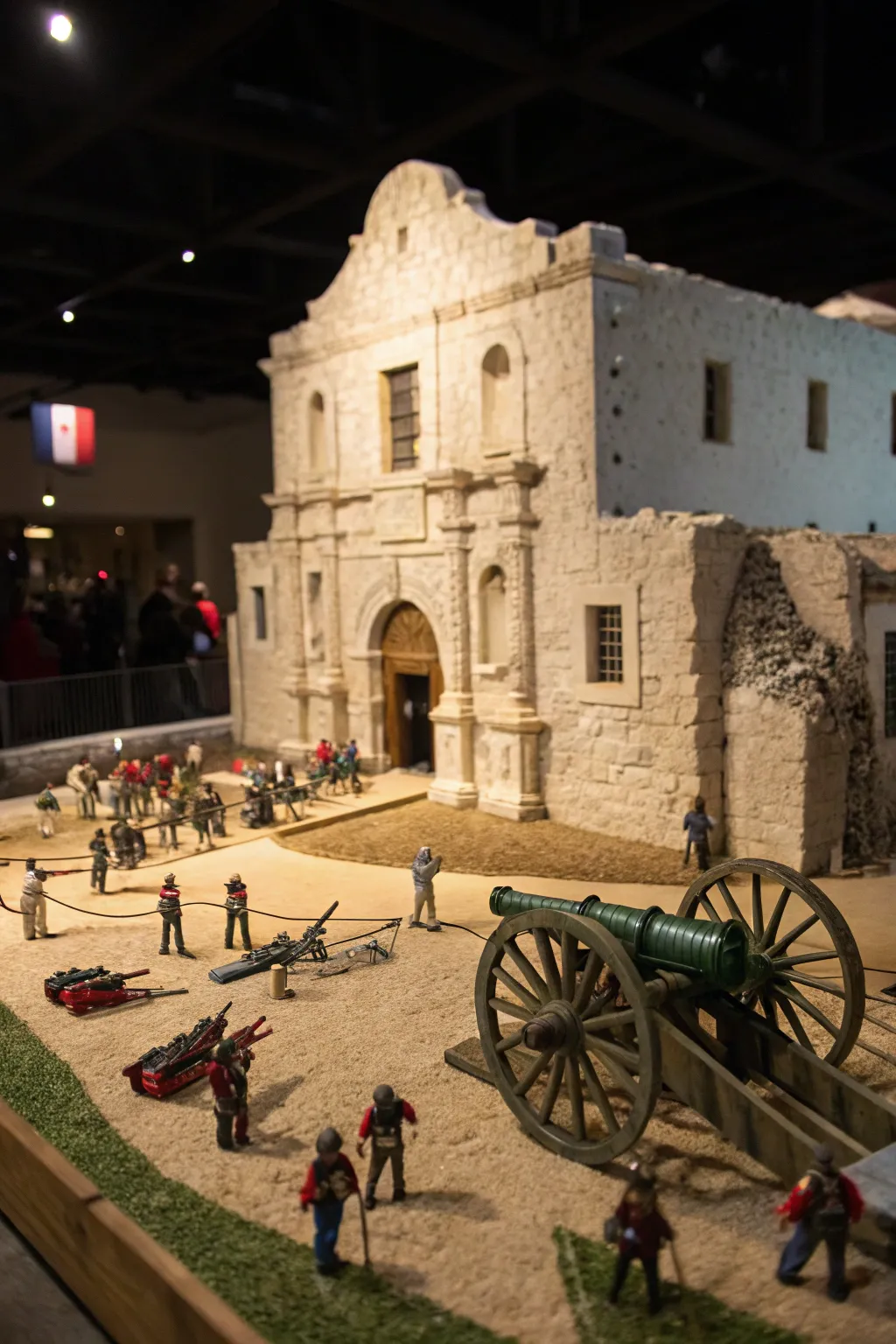 Bring history to life with meticulously crafted toy soldiers and canons in your Alamo project.
