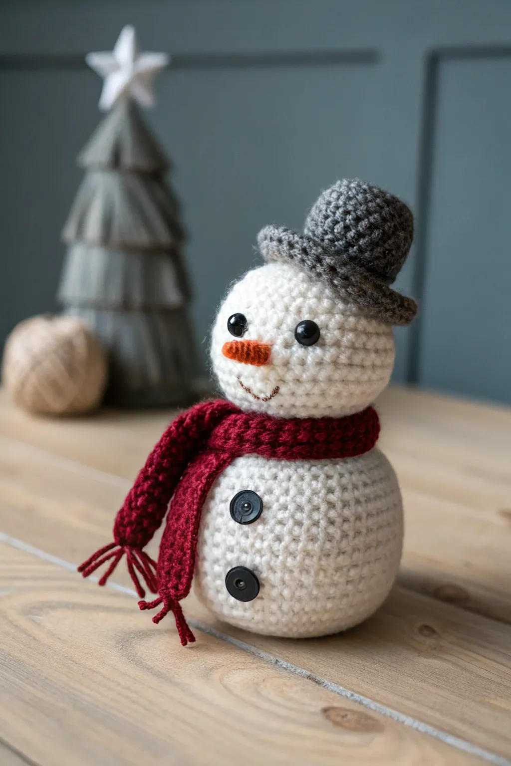 Embrace the winter spirit with this charming amigurumi snowman, a perfect blend of cozy minimalism and festive cheer.