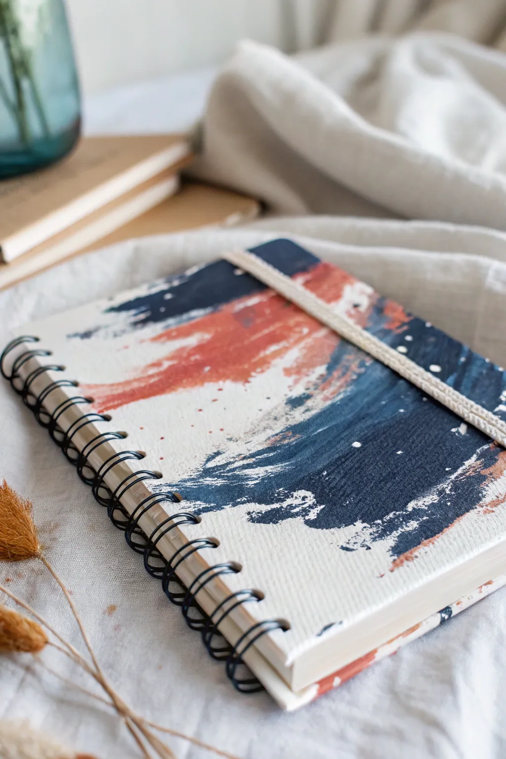 Embrace the beauty of abstract art with this stunning journal cover that sparks creativity and inspiration.