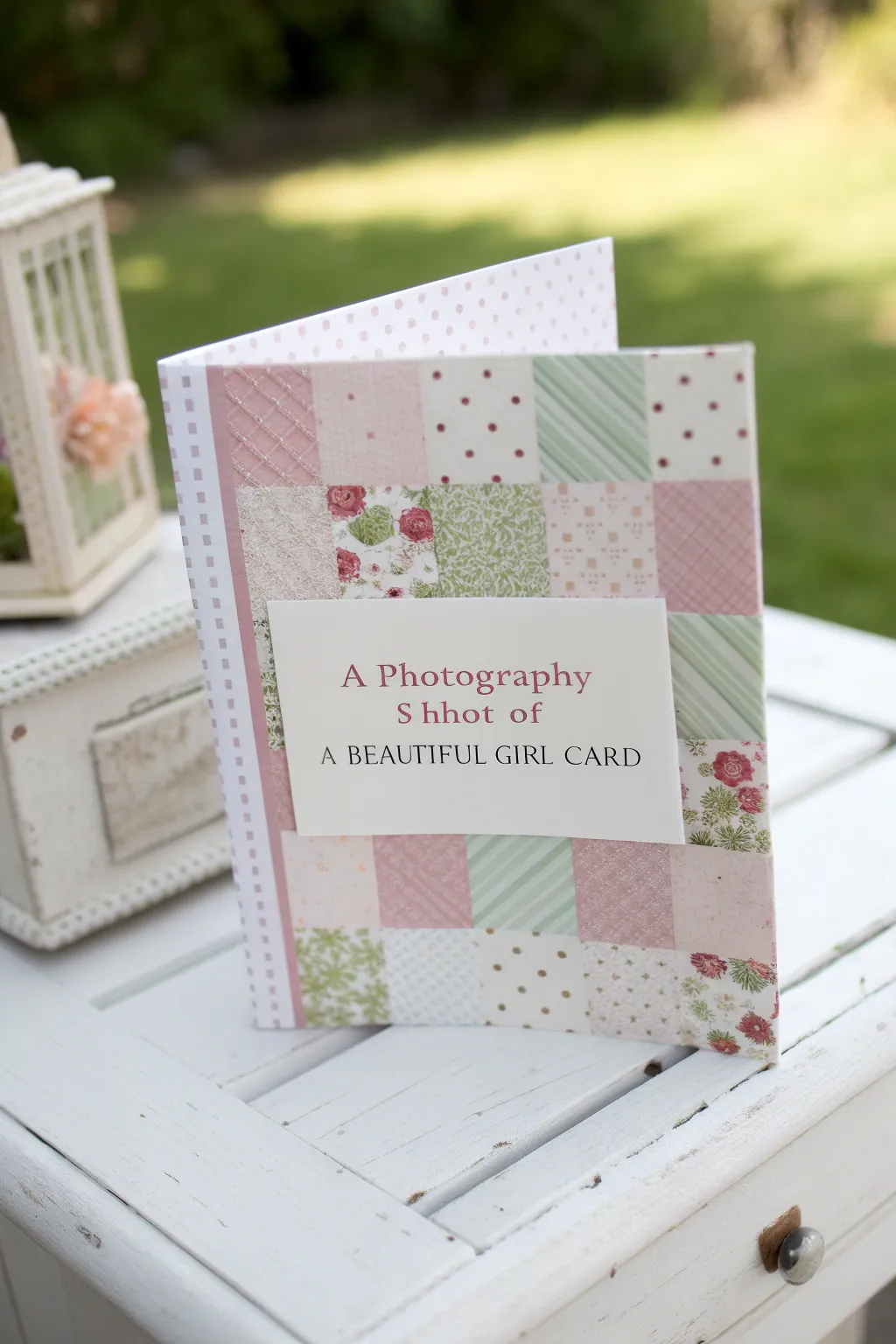 Craft a cozy, personalized touch with a patchwork baby girl card, blending simplicity and charm.