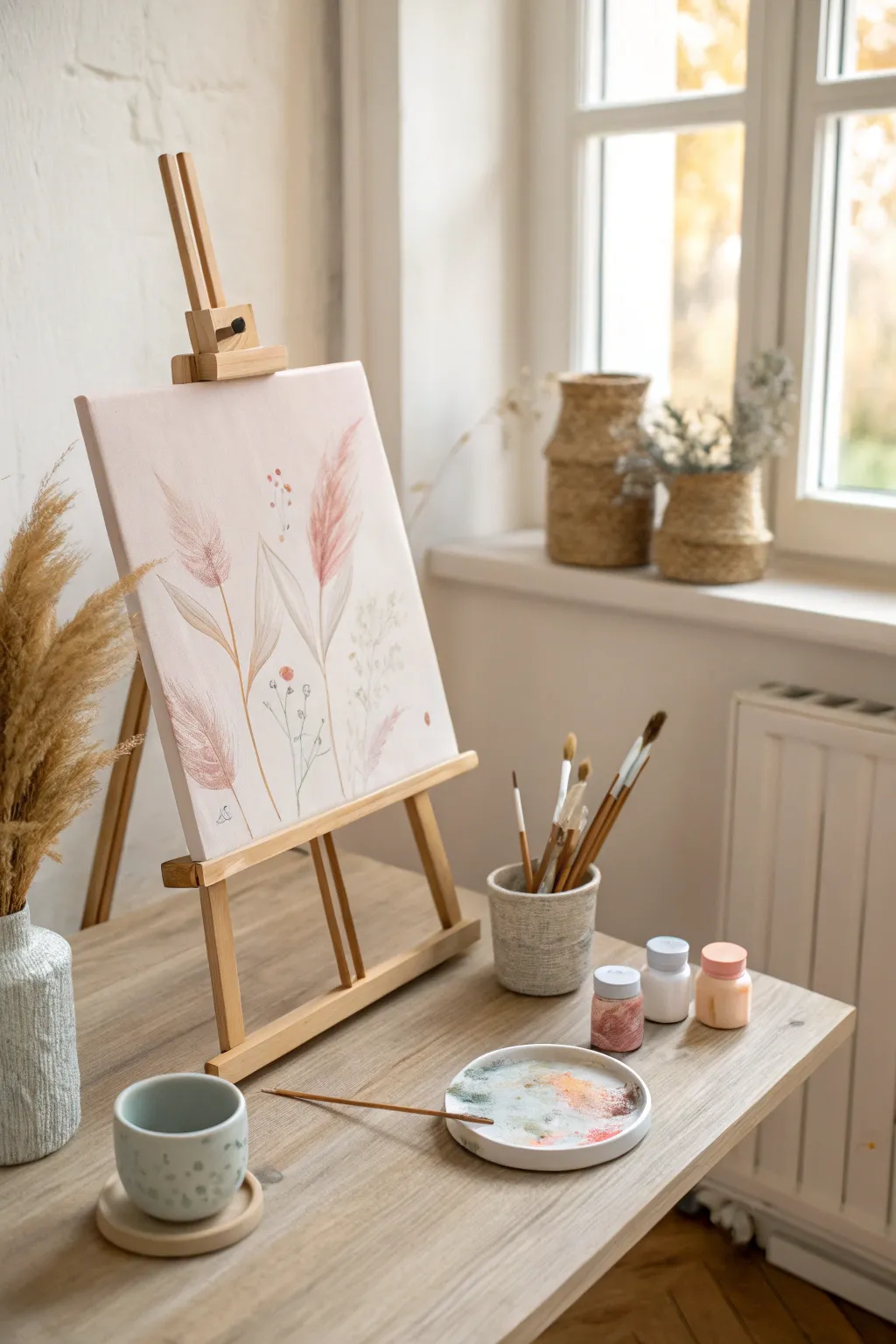 Explore creativity with themed canvas stations at your baby shower!