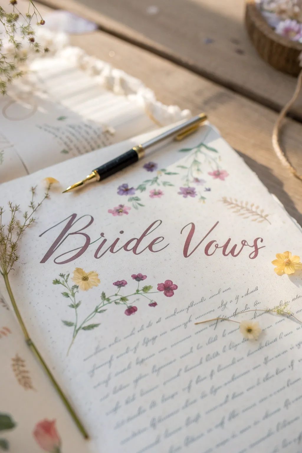 Capture heartfelt memories with timeless elegance—each word a cherished promise.