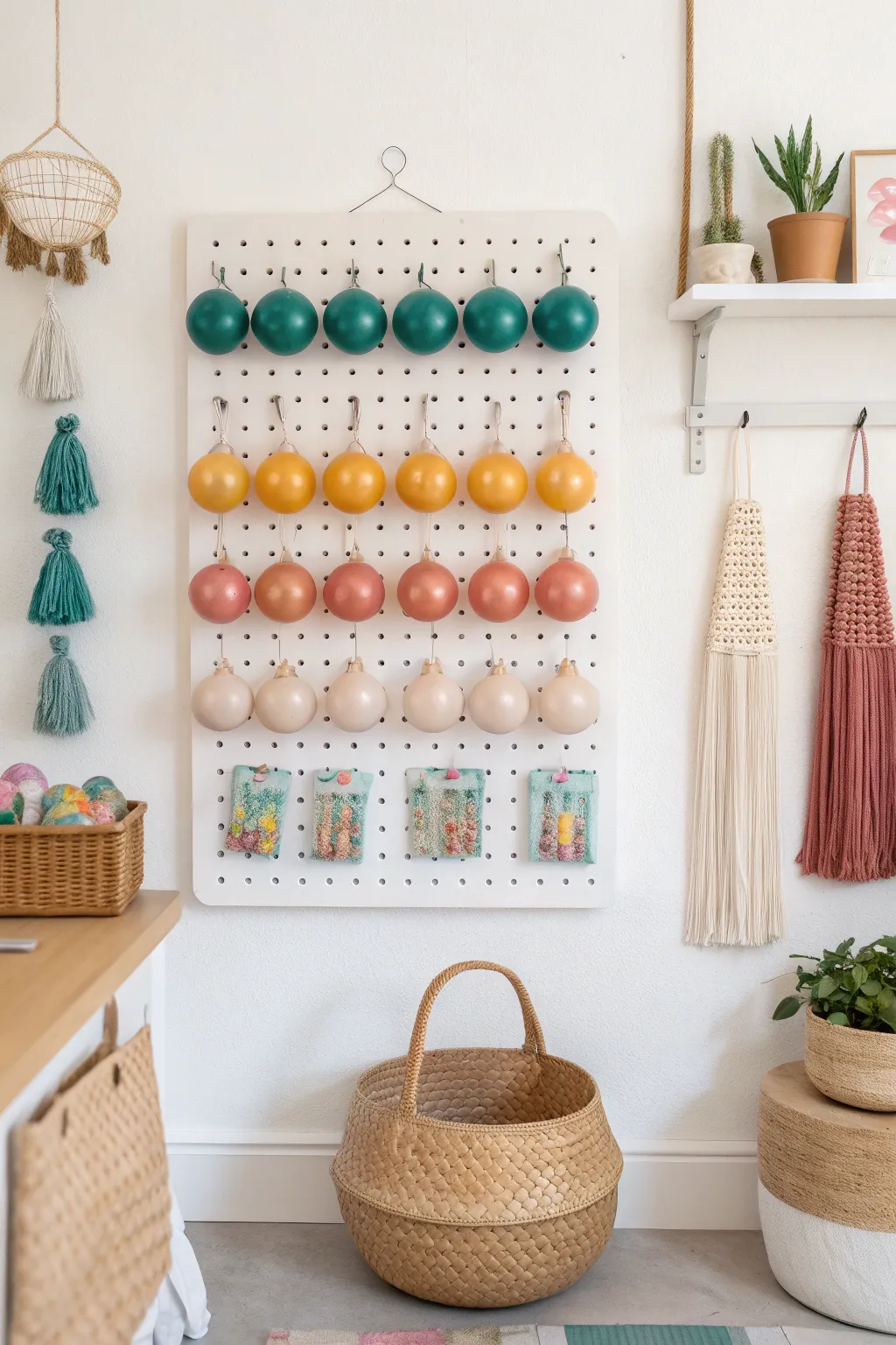 Elevate your craft room with a stunning peg board display for your balloon collection. Simple, stylish, and effortlessly organized!