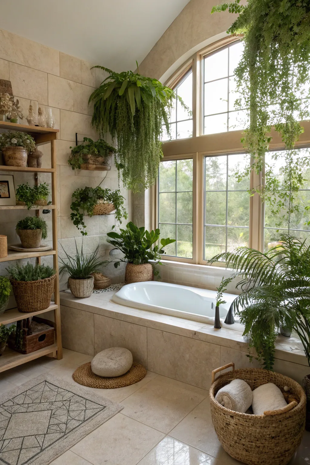 Bringing a touch of nature indoors with greenery.