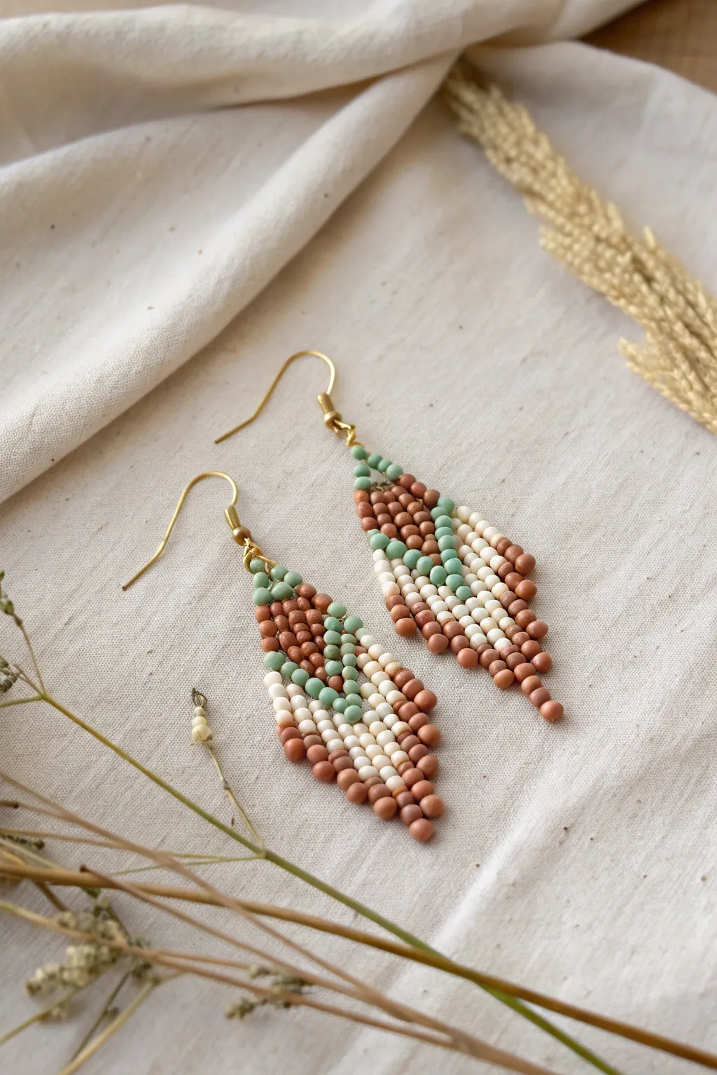 Elevate your style with these exquisite brick stitch earrings, perfect for any occasion.