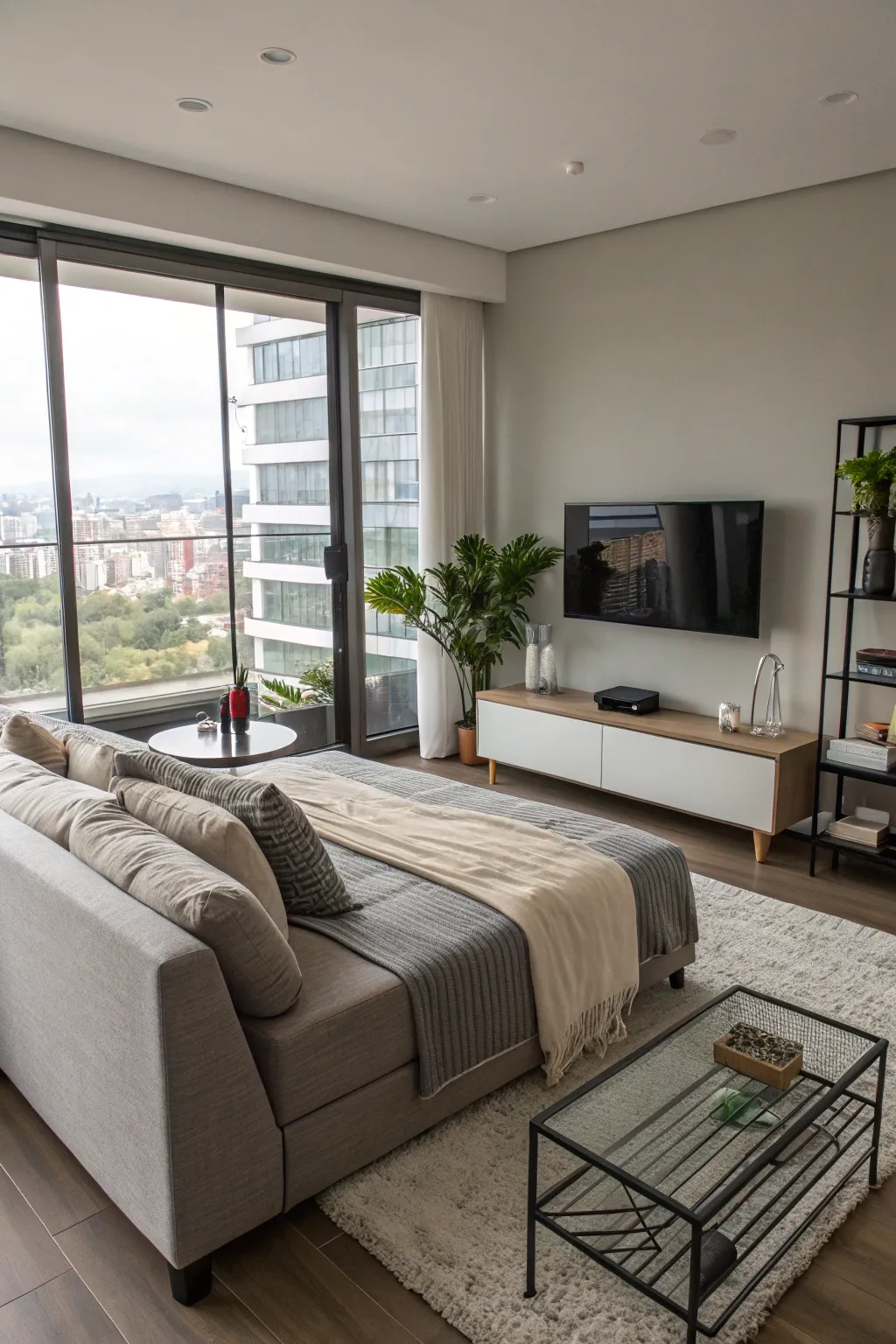 Convertible sofas seamlessly transition from seating to sleeping.