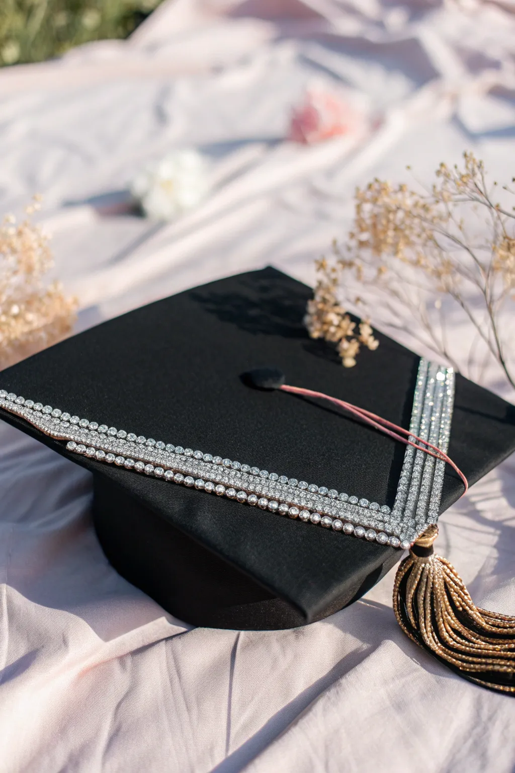 Minimalist Elegance: Timeless chic meets modern simplicity in this stunning graduation cap design.
