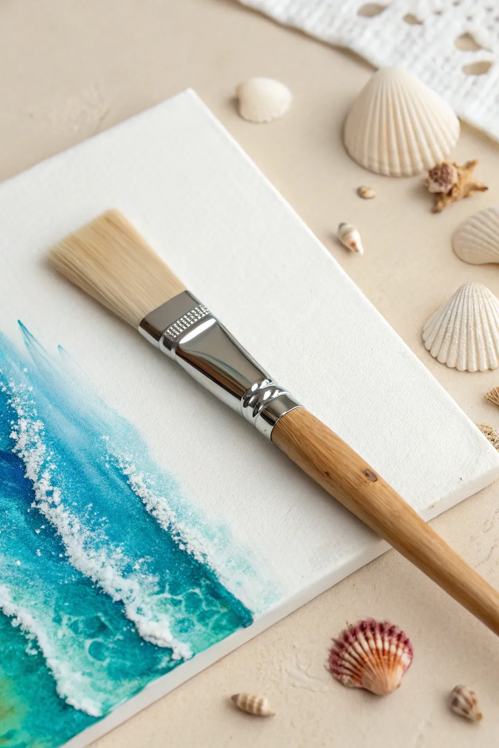 Capture the serenity of ocean waves with every brushstroke.
