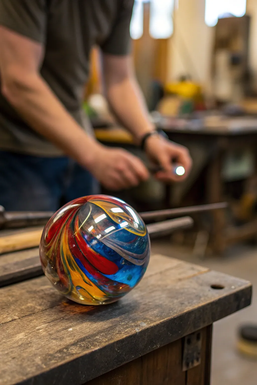 Discover the artistry in vibrant glass spheres, where color and craftsmanship meet.
