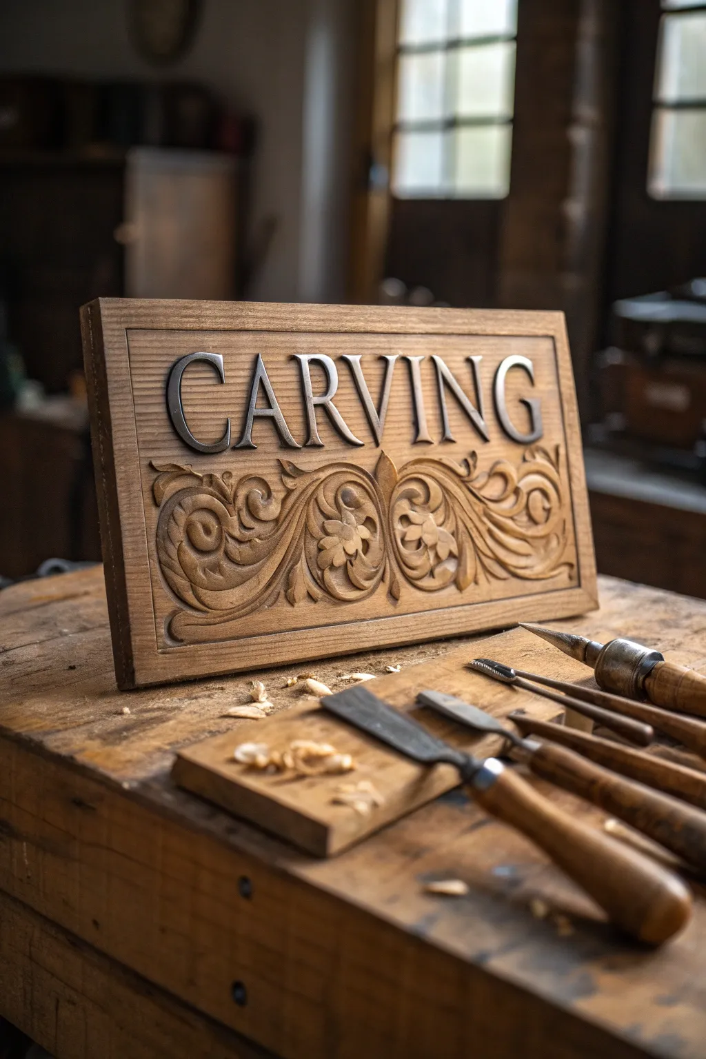 Master the art of wood carving with personalized name plaques—elegance crafted by your hands.