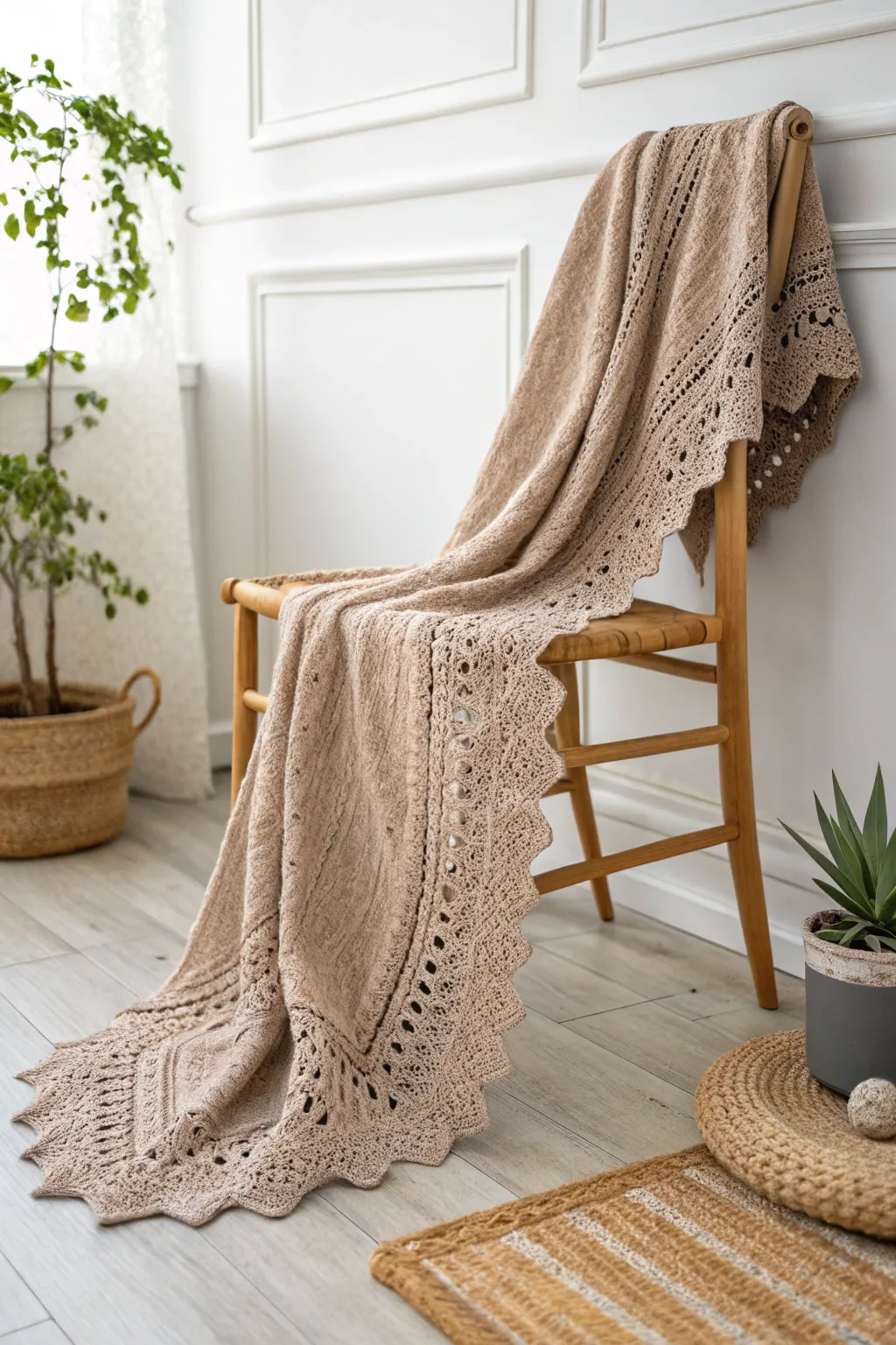 Embrace the art of simplicity with this beautiful beginner-friendly crochet shawl, perfect for adding warmth and style.