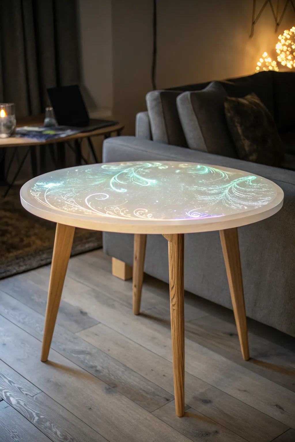 Illuminate your space with a glow powder resin tabletop—where minimalism meets magical luminescence.