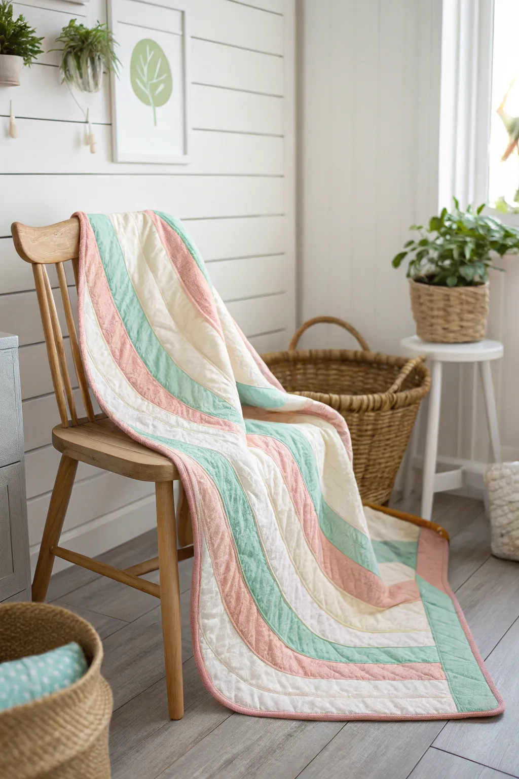 Twisted Strips: Add a whimsical twist to your space with this playful jelly roll quilt pattern!
