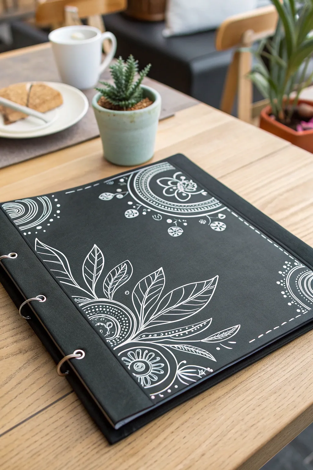 Embrace the Chalkboard Chic: Where Minimalism Meets Cozy Café Vibes.