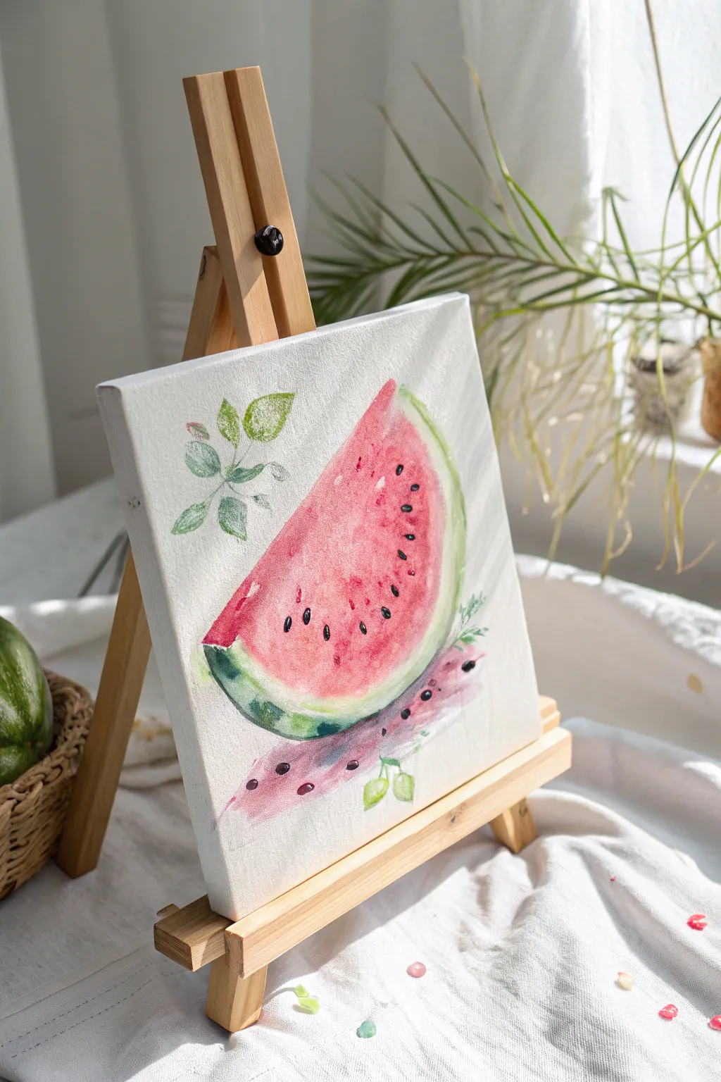 Celebrate summer birthdays with a splash of color and simplicity. 🍉 #FruitFiestaCanvas #ScandiBohoArt