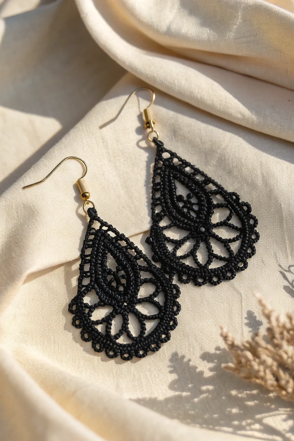 Elevate your style with these stunning black crochet earrings—where minimalism meets bold elegance.