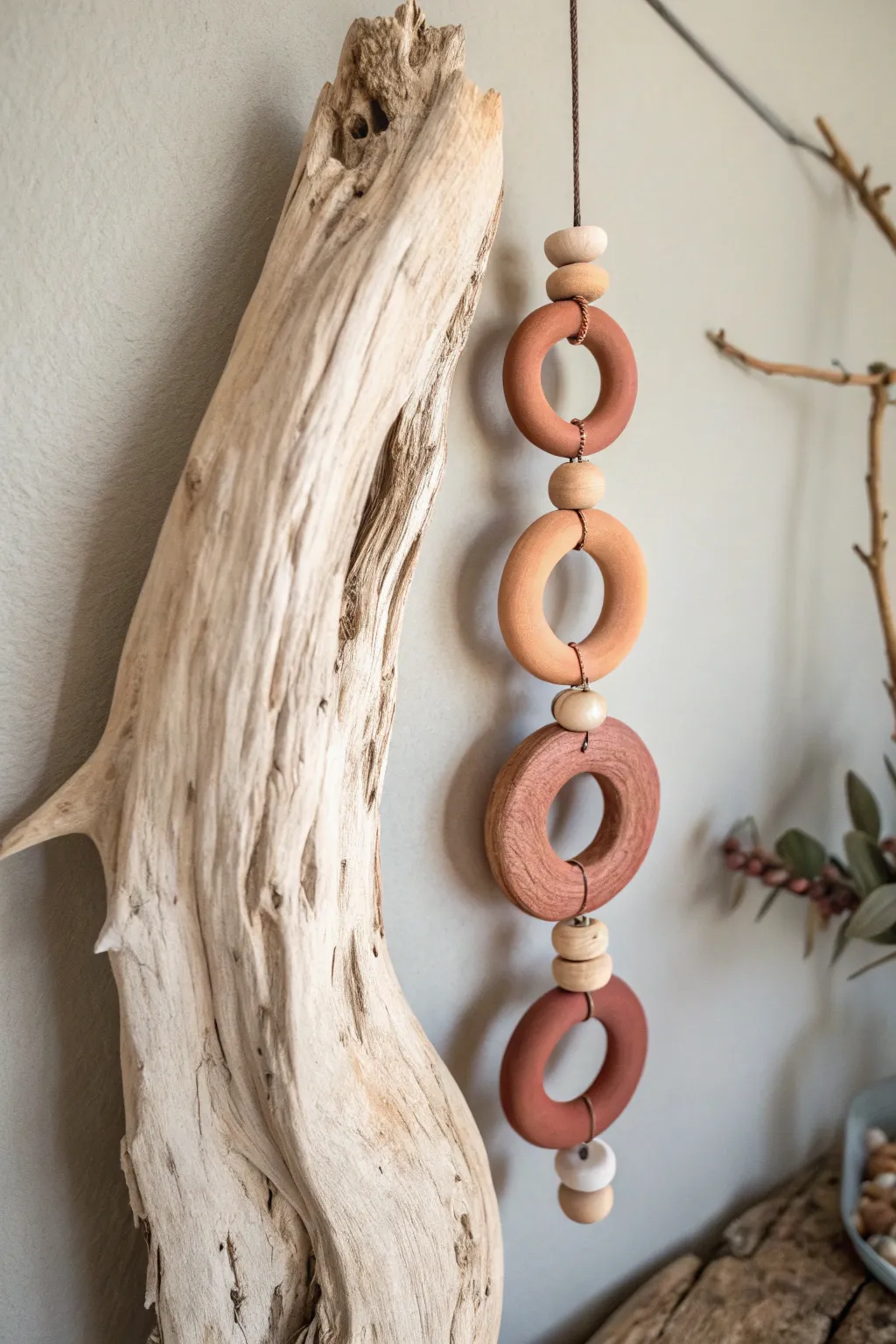 Elevate your space with the organic beauty of clay and wood fusion. Perfect for those who love minimalist design with a boho twist.