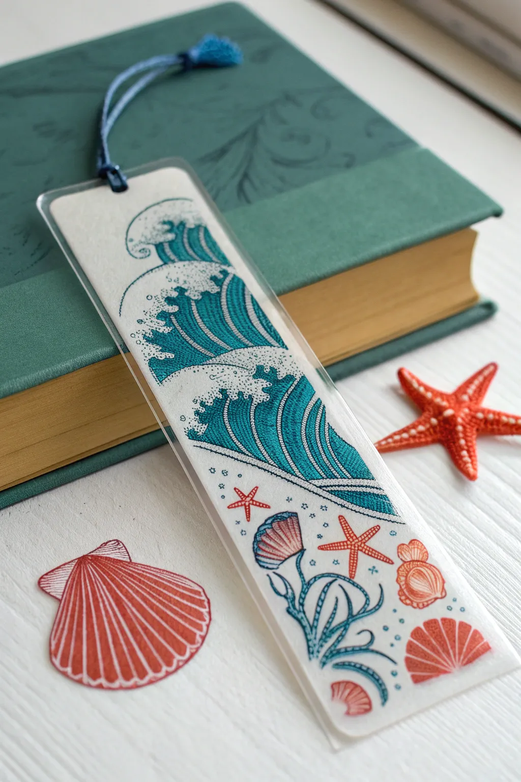 Dive into tranquility with our ocean-inspired bookmark, where art meets the serenity of the sea.