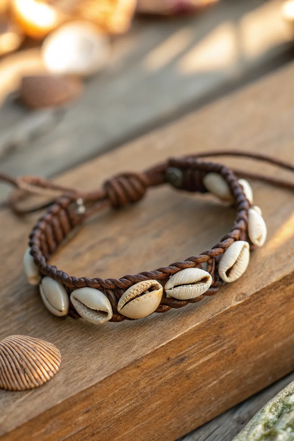 Embrace the ocean's spirit with this nature-inspired shell bracelet.