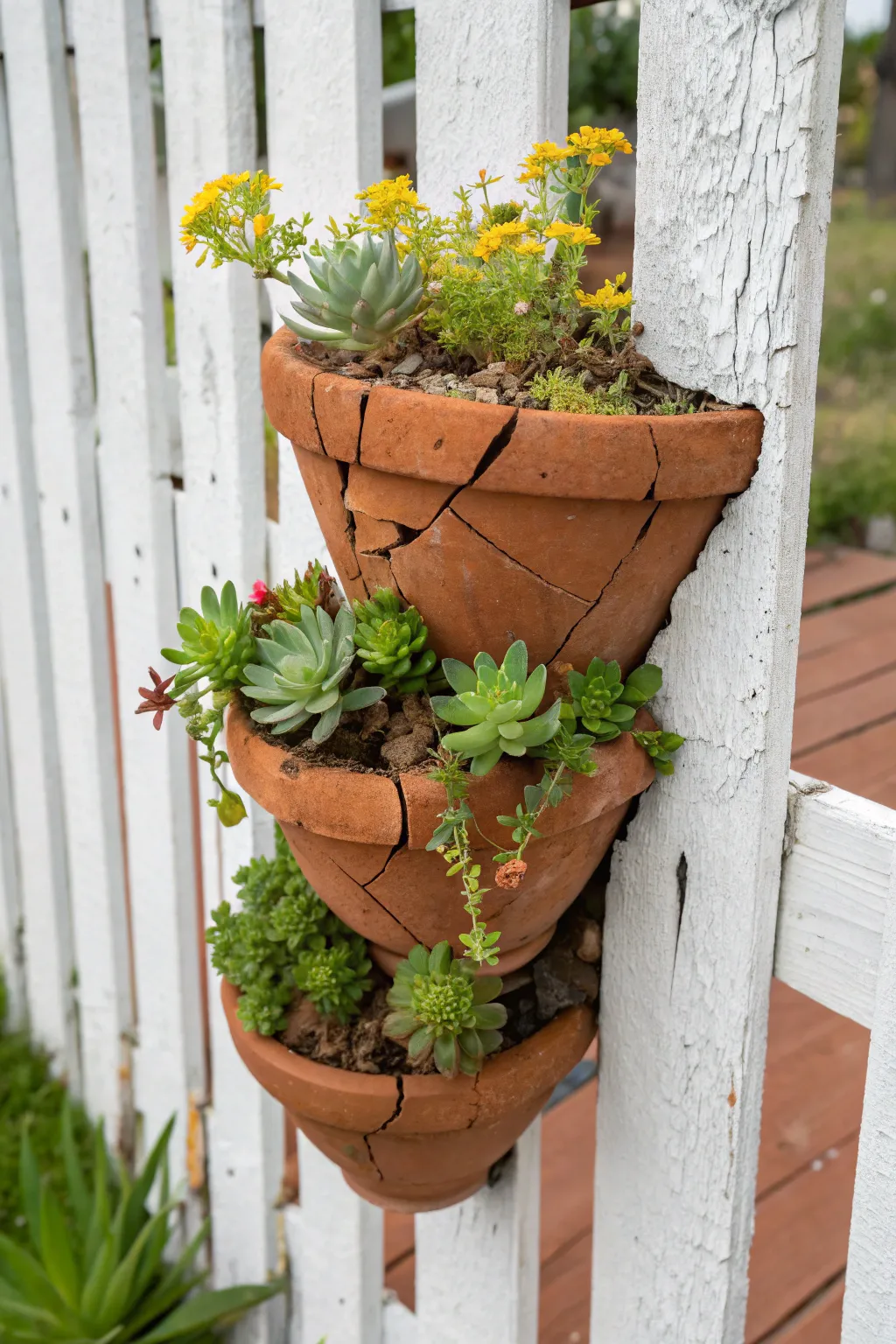 Transform your broken pots into stunning vertical gardens, blending simplicity and natural beauty with a touch of Scandinavian elegance.