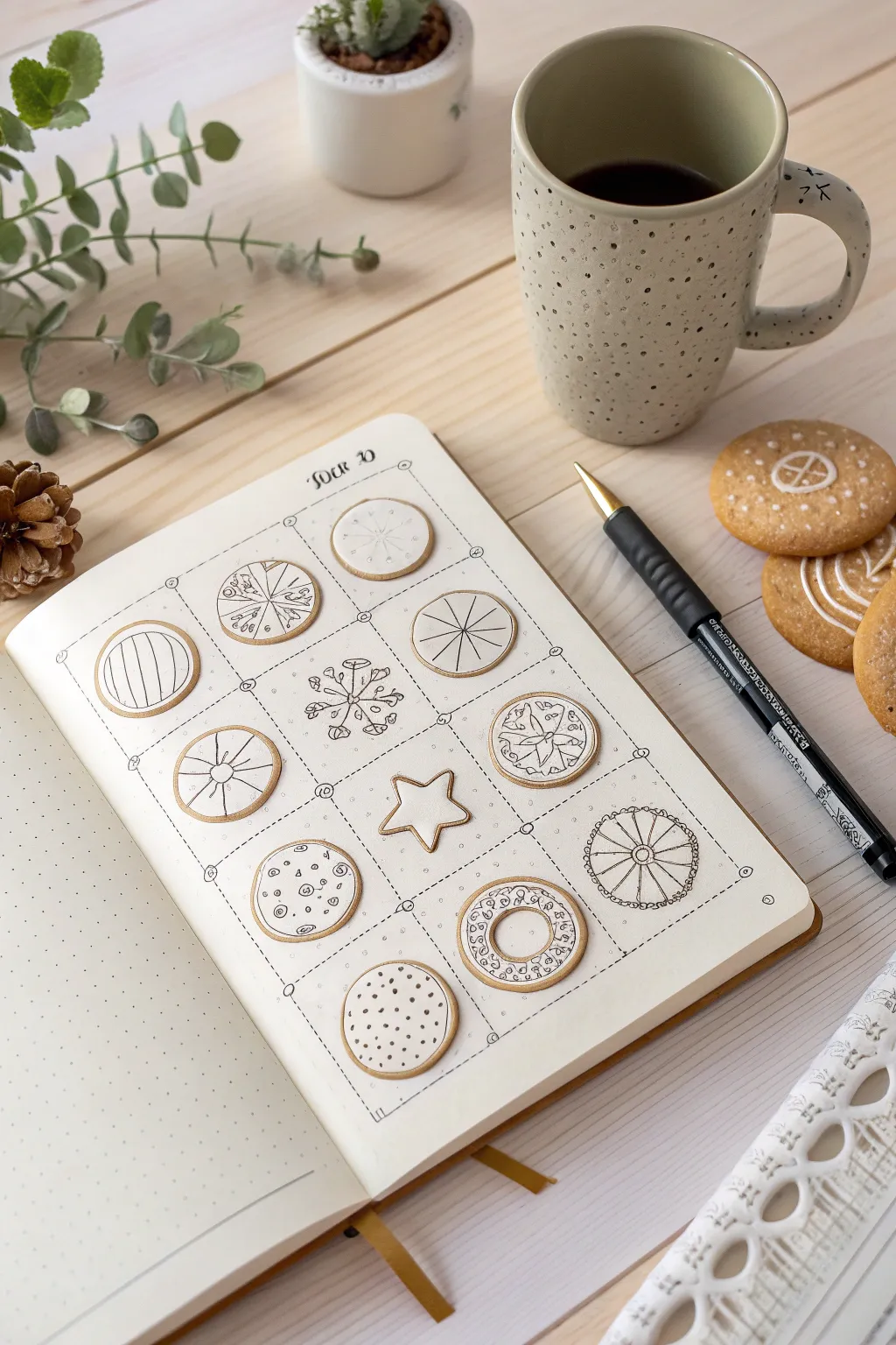 Sweet anticipation: Sketch your countdown with delightful cookie designs!