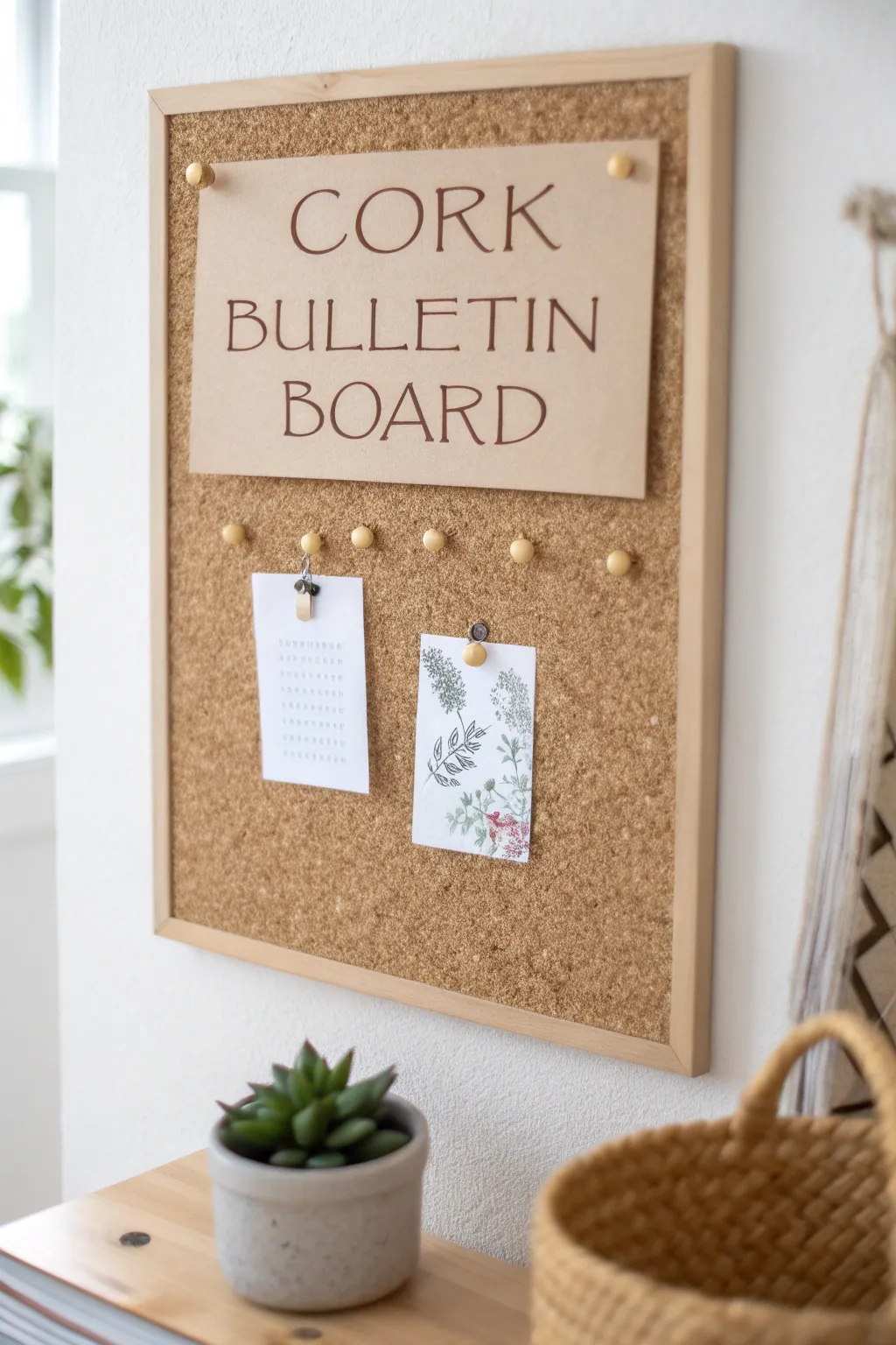 Craft your own story with a personalized cork board, where simplicity meets personal charm.