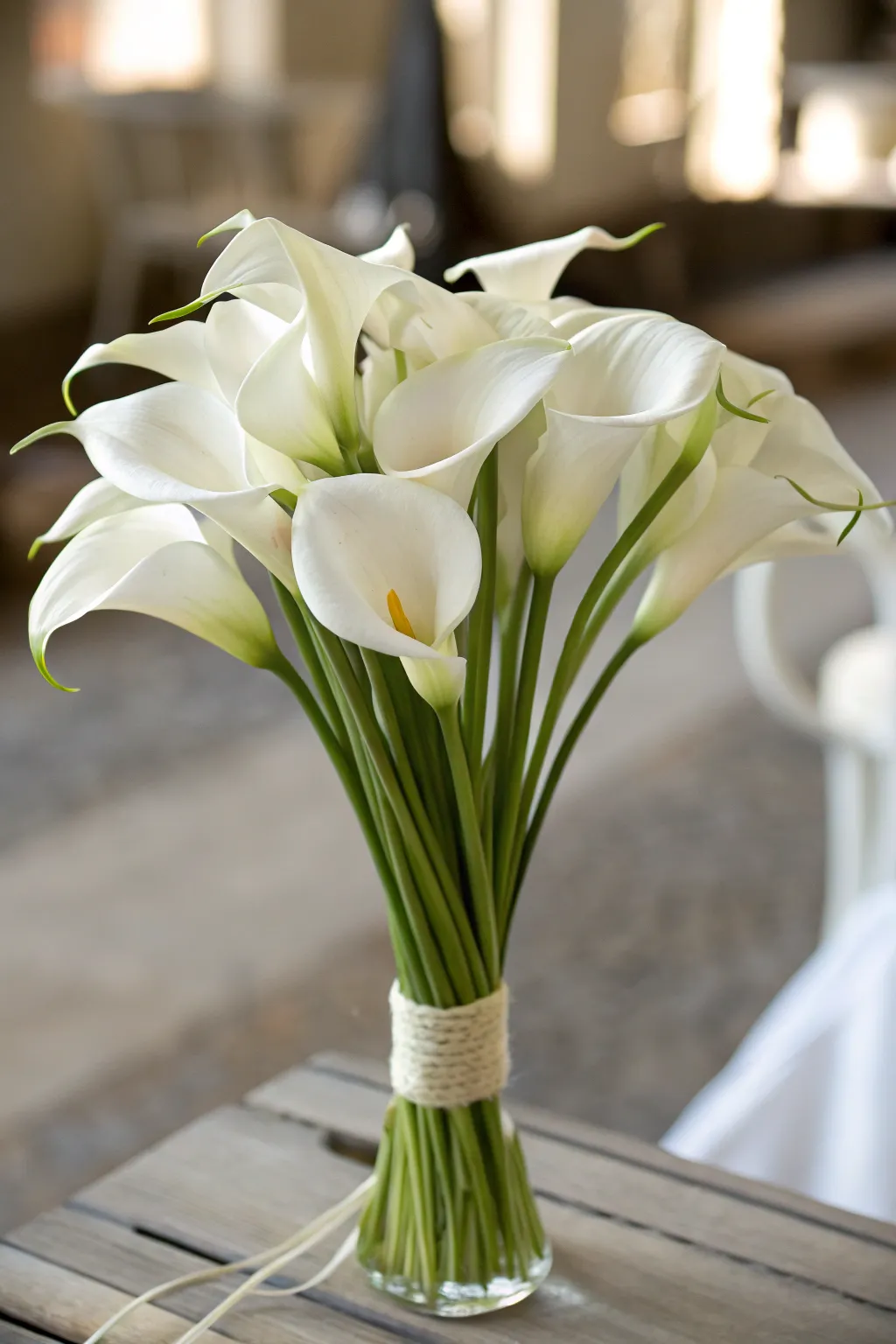 Sophisticated simplicity with a pure calla lily bouquet.