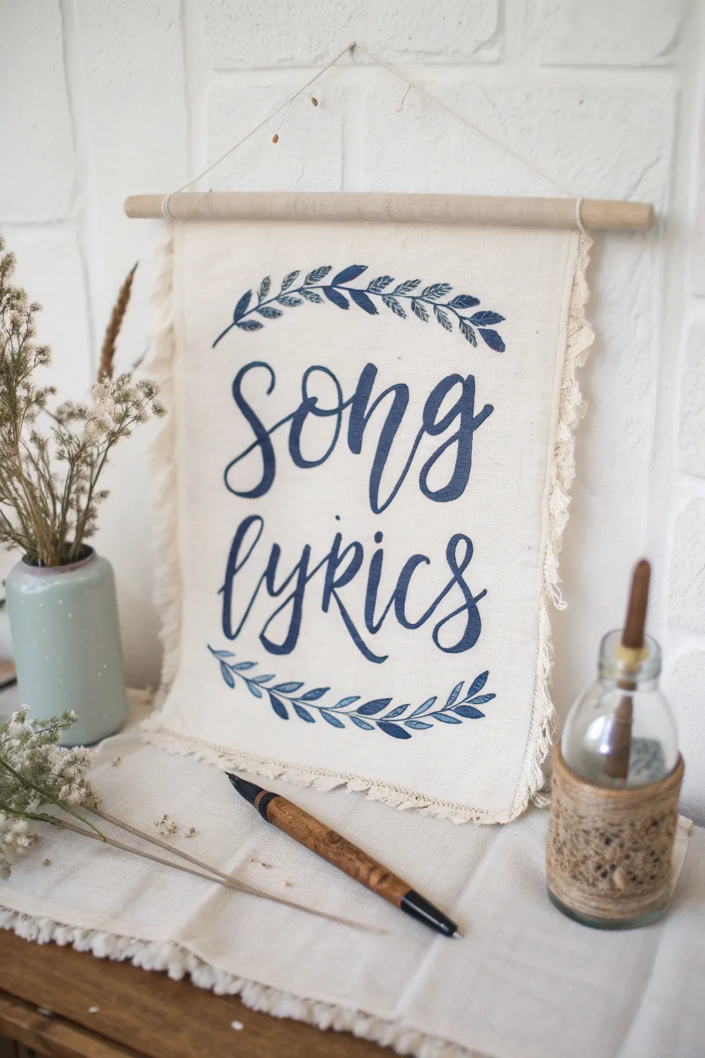 Turn your favorite lyrics into timeless art with elegant calligraphy and minimalist style.