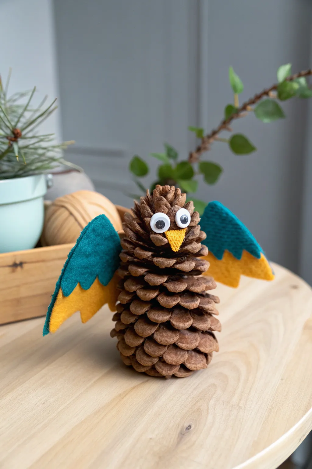 Let your imagination take flight with whimsical pine cone creatures!