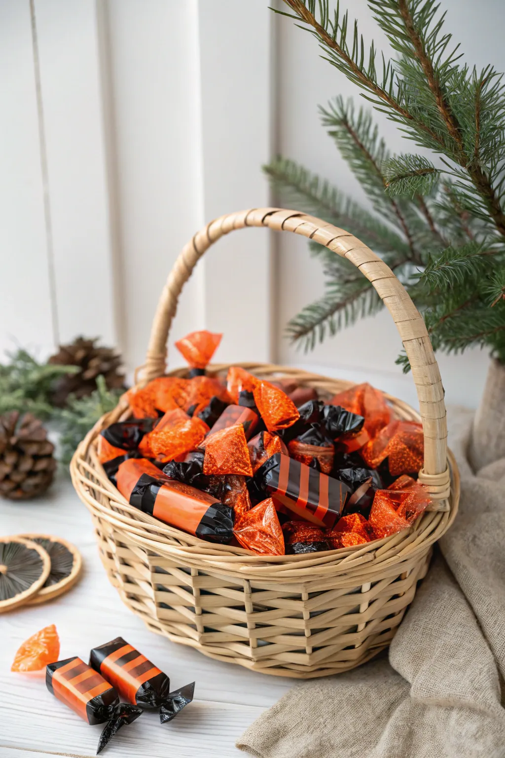 Celebrate the season with a chic and vibrant holiday candy basket!