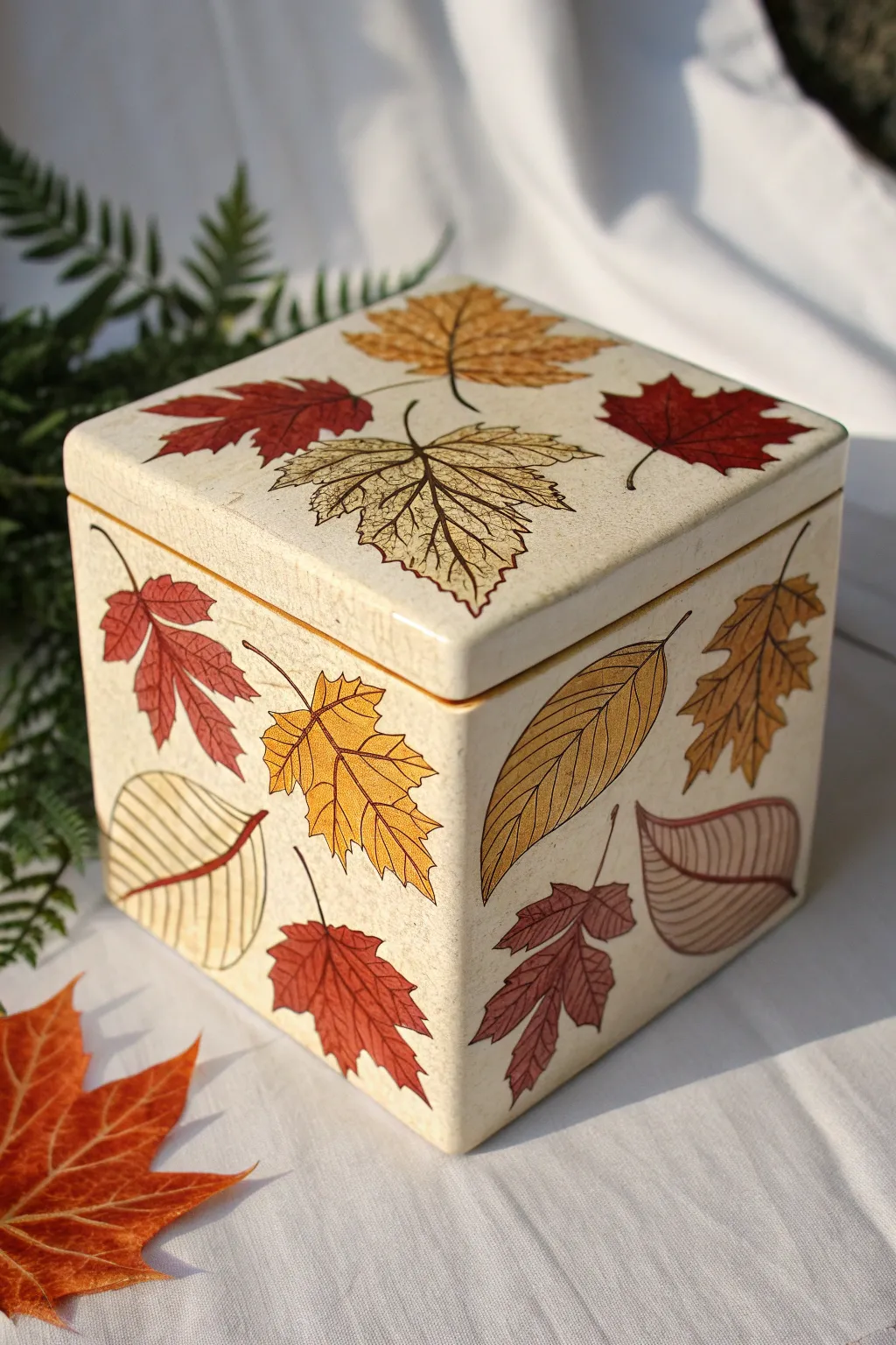 Embrace the beauty of the season with a handcrafted ceramic box that adds timeless elegance to your decor. 🍂✨
