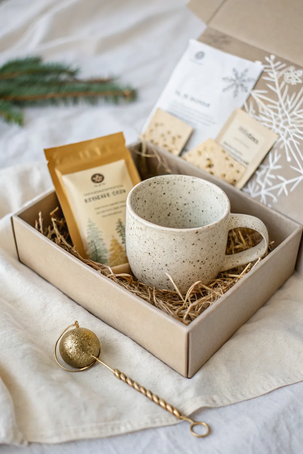 A sip of serenity: The perfect Christmas gift for tea enthusiasts, wrapped in minimalist elegance.