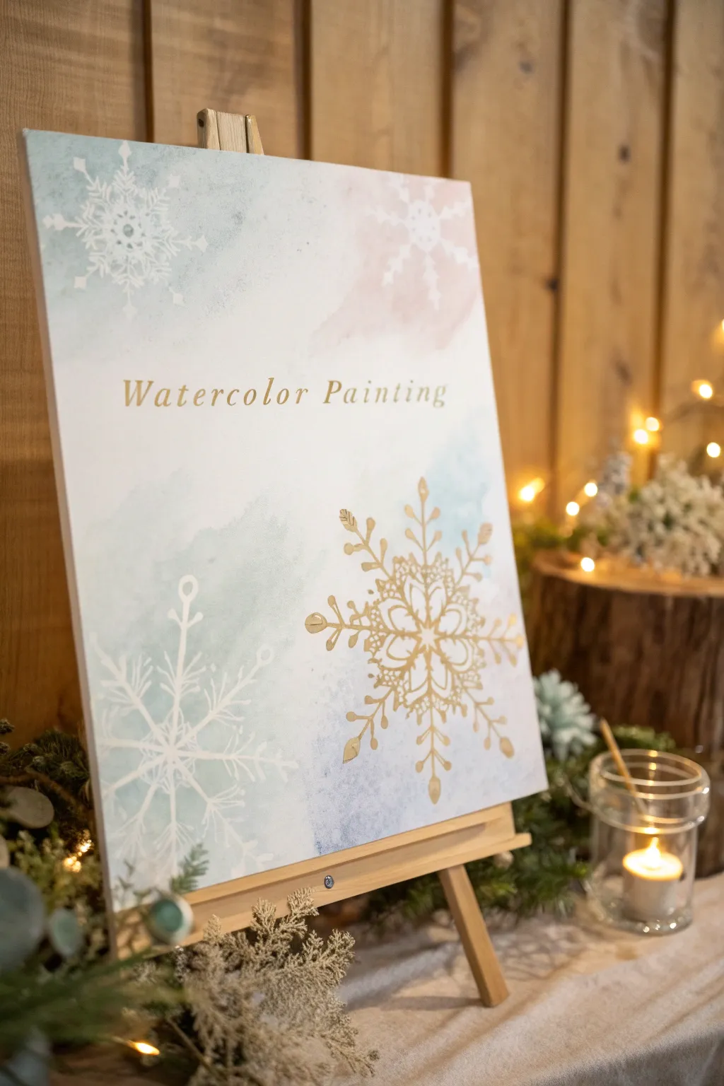 Craft your own festive greetings with the elegance of watercolor and calligraphy.