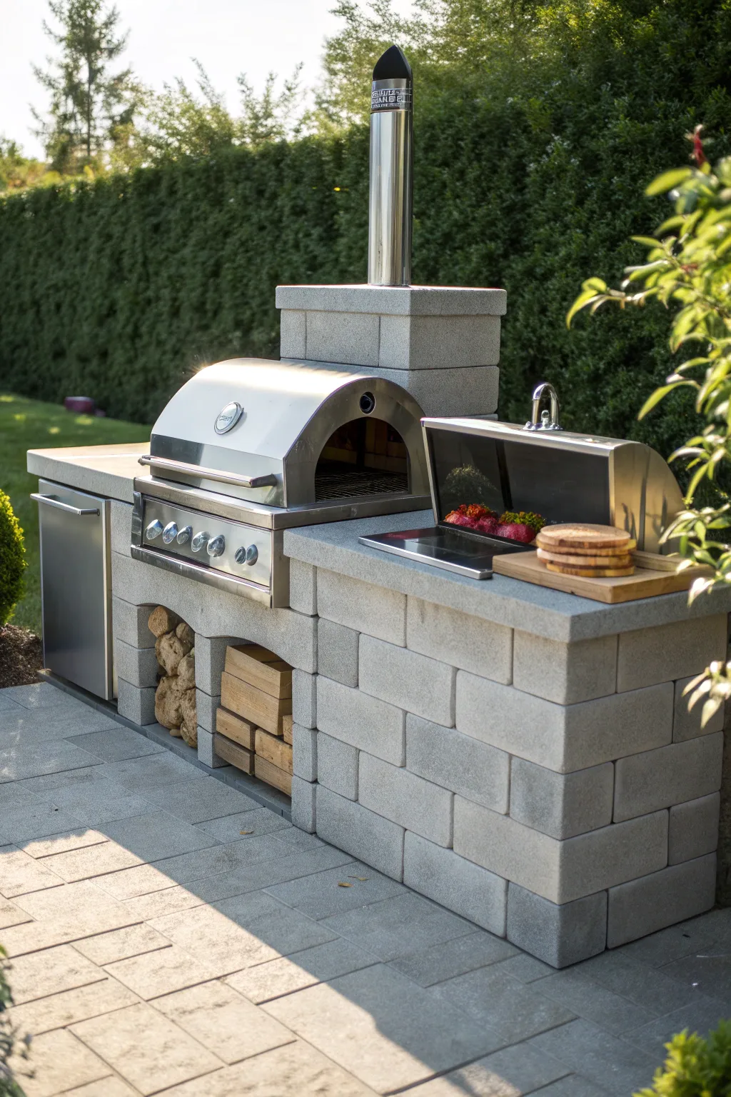 Elevate your outdoor cooking game with a masterfully designed cinder block grill station—where craftsmanship meets culinary excellence.