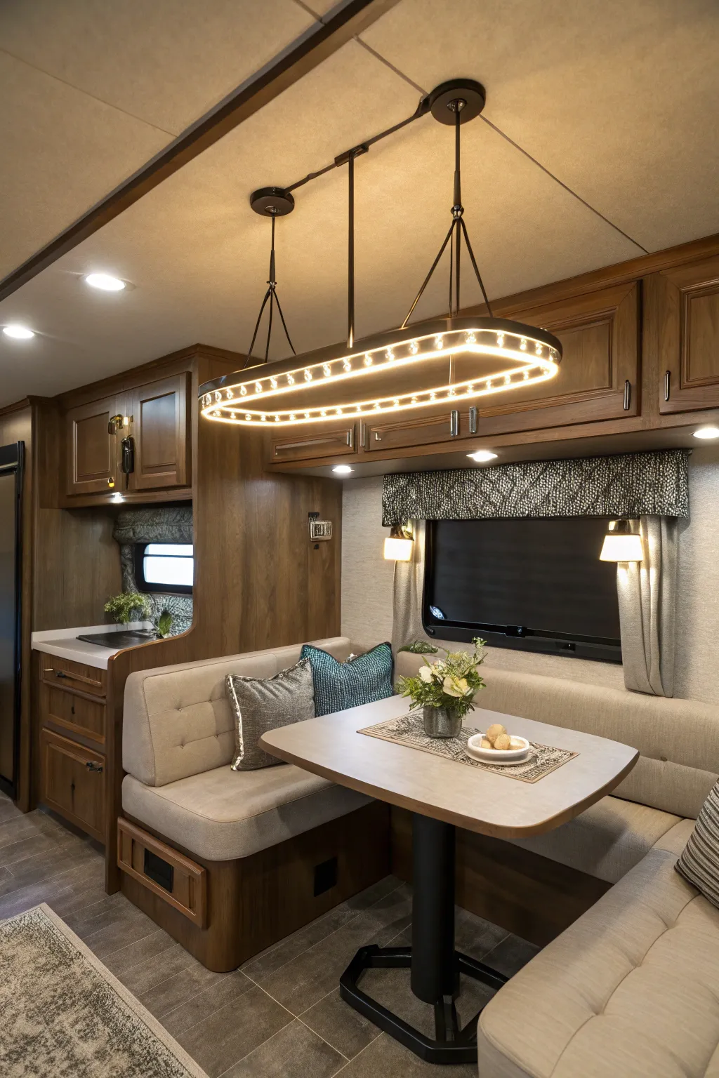 Illuminate your space with style: A touch of elegance in your RV renovation.