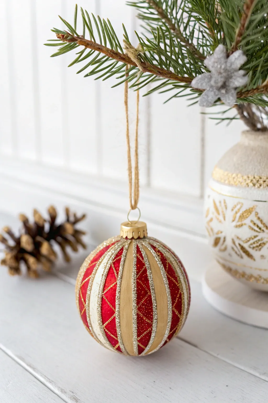 Celebrate the joy of handmade with this charming craft stick Christmas ornament, where simplicity meets creativity.