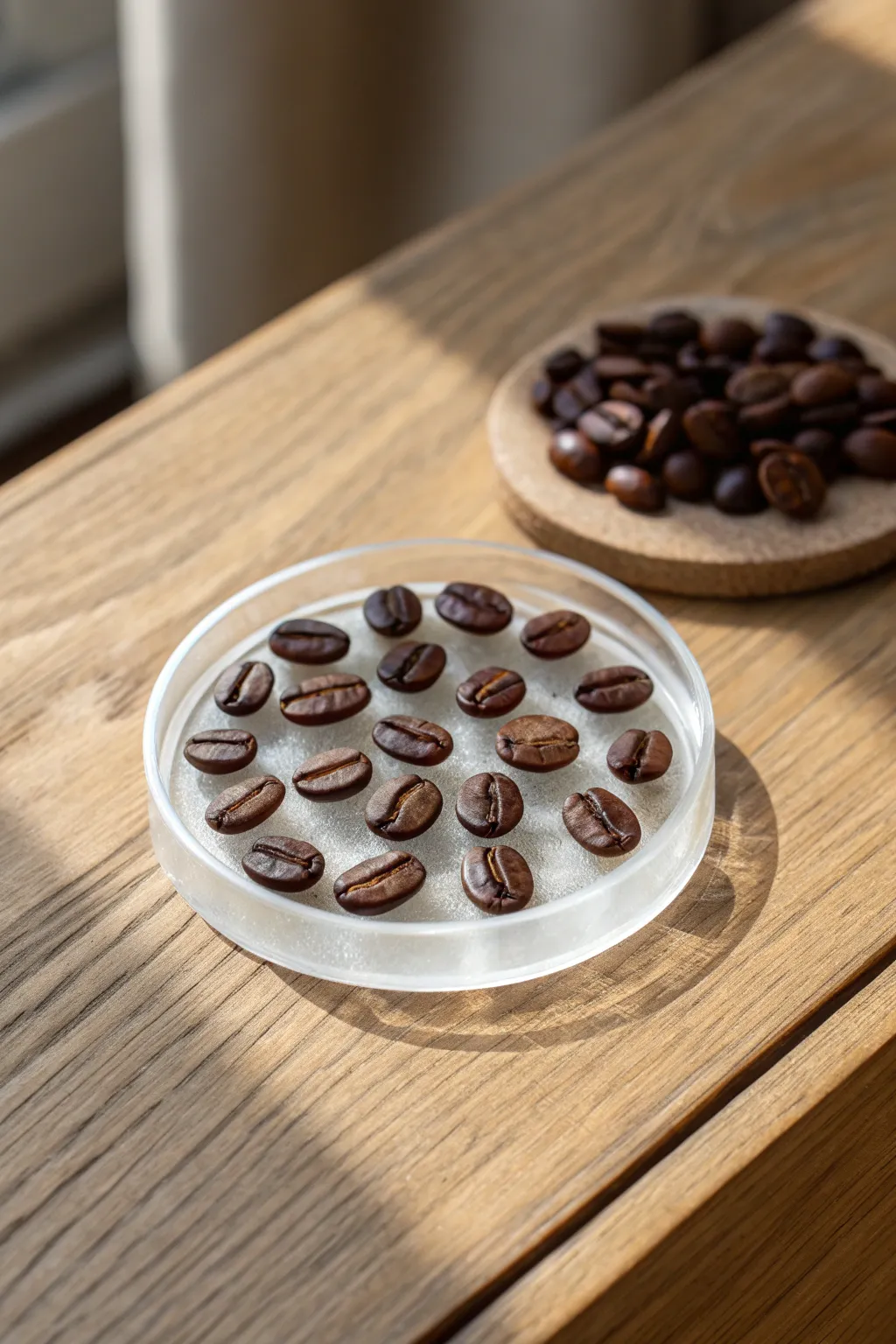 Elevate your coffee table with these elegant coffee bean coasters—where craftsmanship meets minimalist charm.