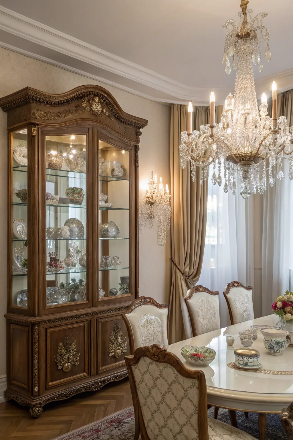 Elegance and safety with curio cabinets.