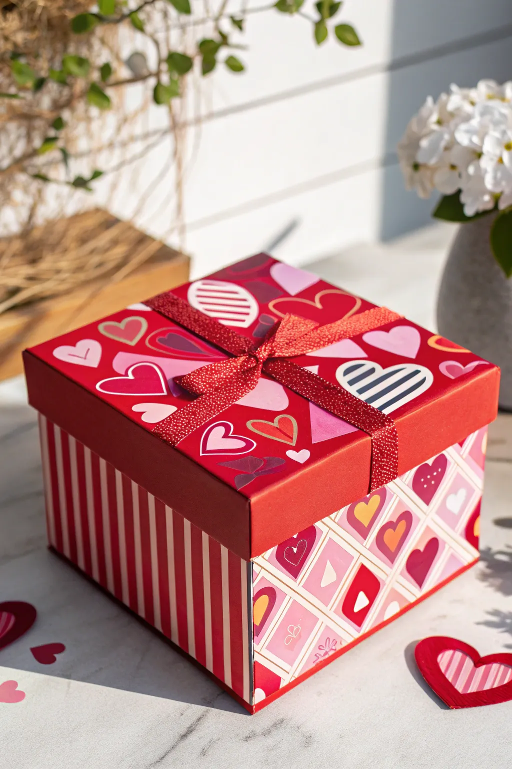 Add a splash of color to your Valentine's Day with this bright and bold handcrafted box!