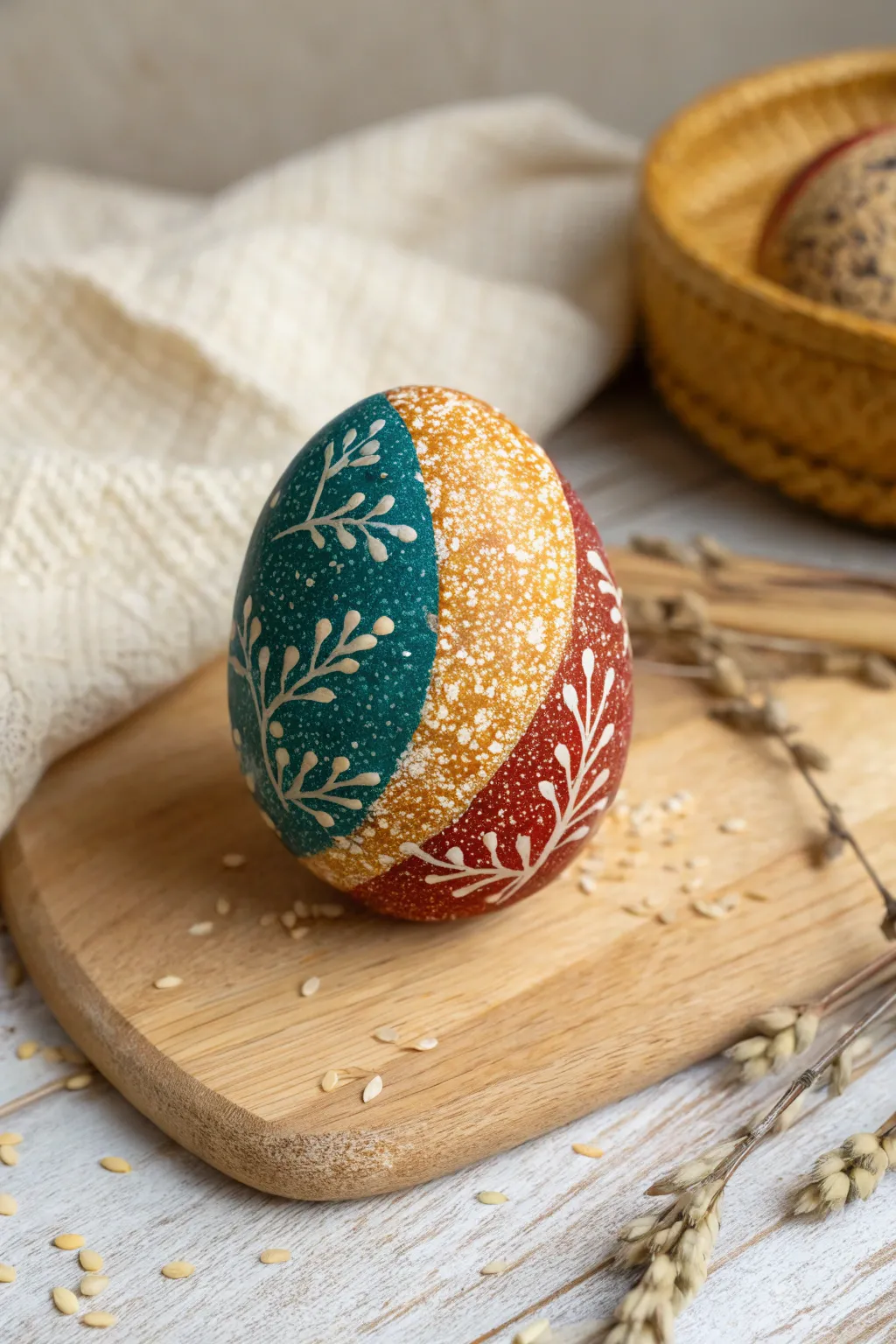 Elevate your egg decorating with the Rice Speckle Technique for a textured and vibrant look!