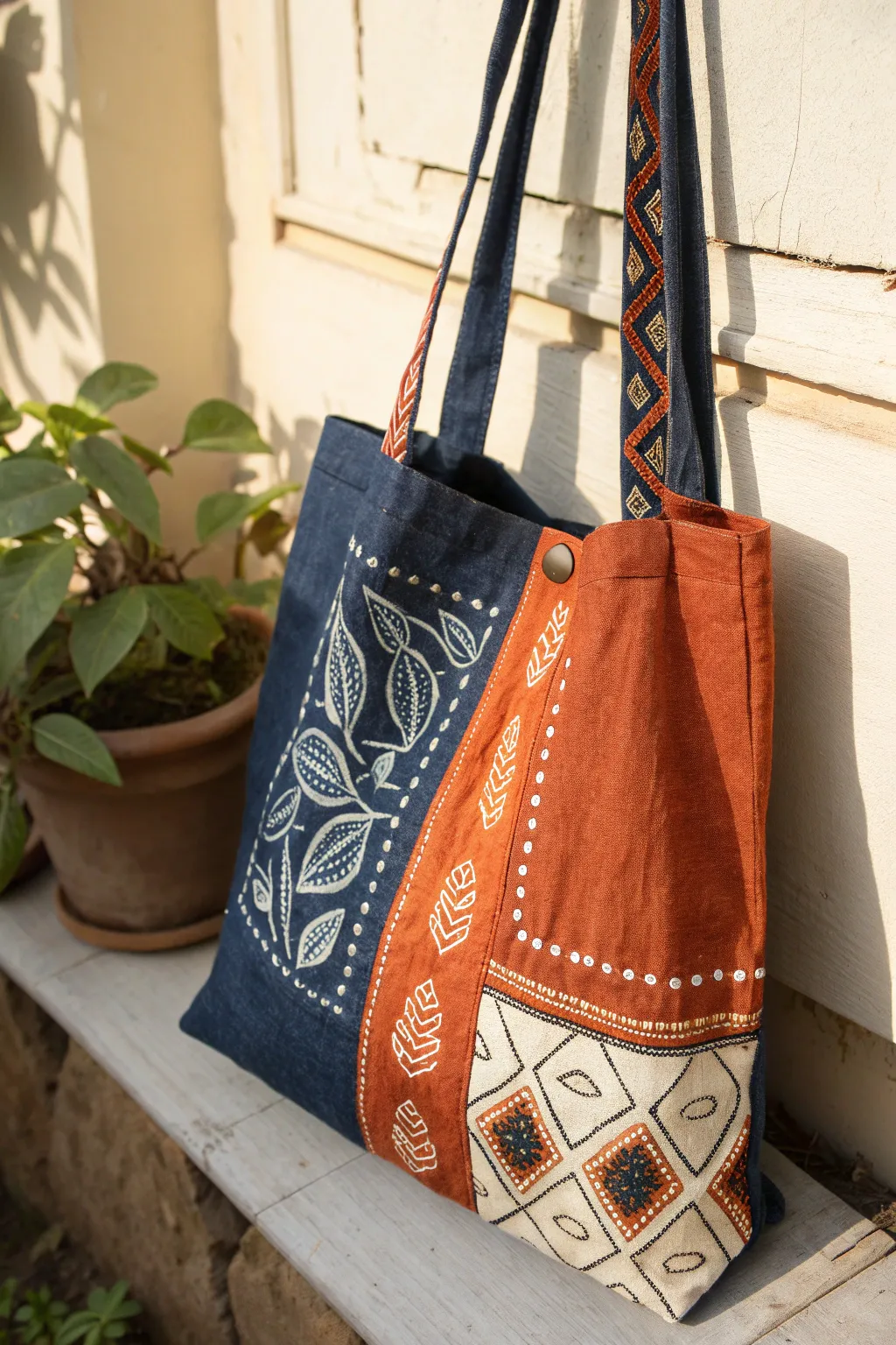 Elevate your gifting with a handcrafted fabric tote bag that combines bold patterns and minimalist elegance.