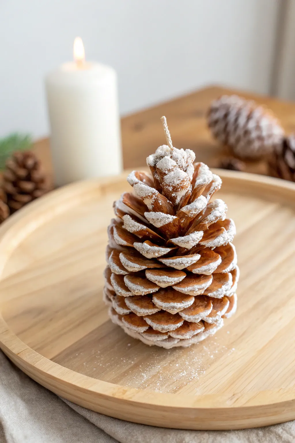 Craft a cozy holiday vibe with these charming pinecone fire starters, infused with the scent of Christmas magic.