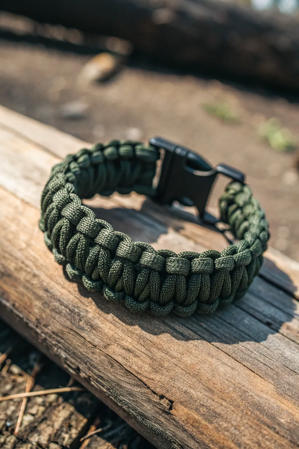 Master the wild with style: Handcrafted survival bracelet for the adventurous spirit.