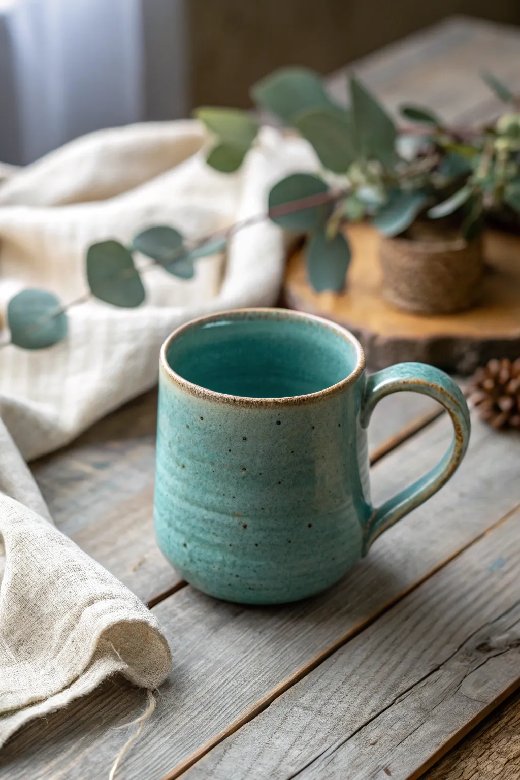Embrace the art of imperfection with this stunning handmade pottery mug, where craftsmanship meets minimalist beauty.