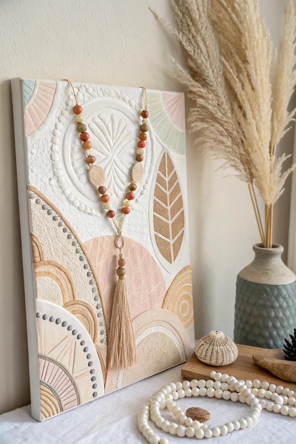 Discover the allure of mixed media magic with this stunning canvas that merges textures and bold colors into a minimalist masterpiece.