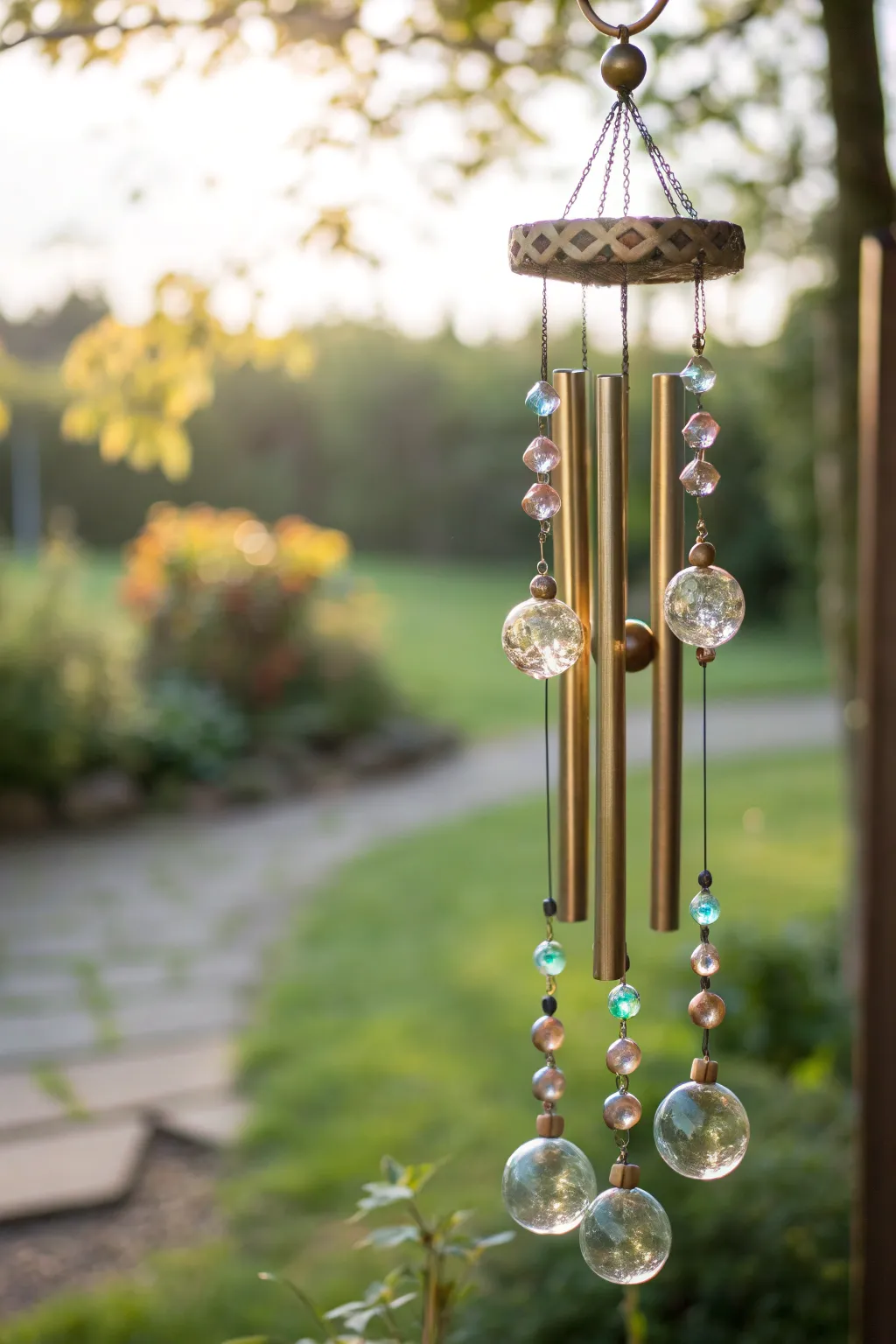 Elevate your outdoor space with these enchanting marble wind chimes, where whimsy meets elegance.